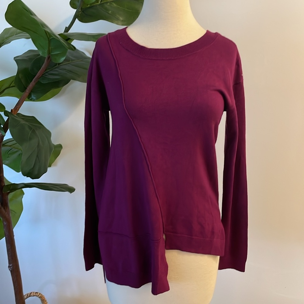 Love trend || Purple Light a weight Crew Neck Sweater